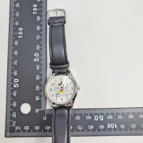 Disney 75 Years w/ Mickey Mouse Silver-Toned Watch Like-New - Picture 14 of 14